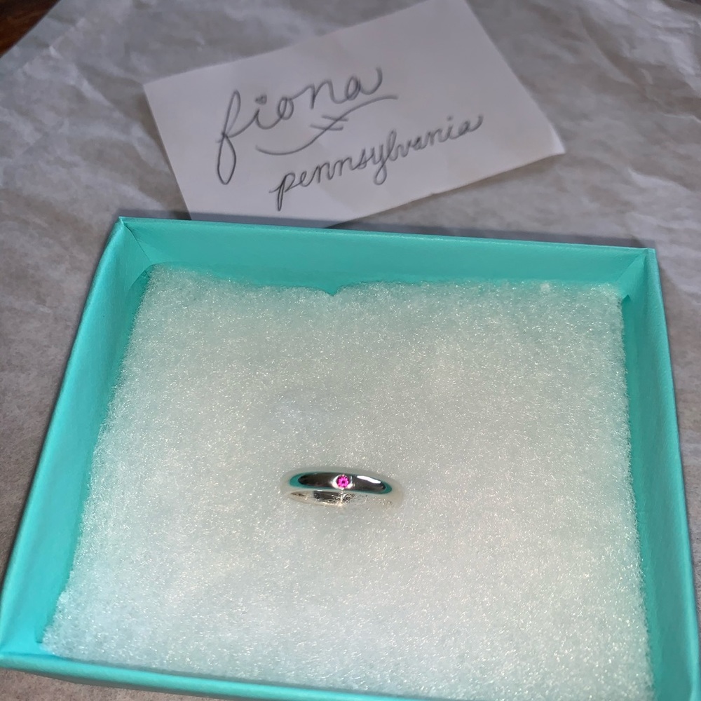 Tiffany & Co Elsa Peretti Pink Sapphire Ring